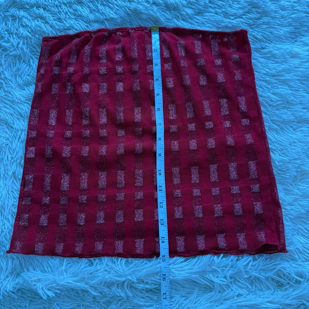 Second Skin Find Me Now Metallic Red Skirt Bolero Set Size